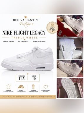 Nike White Air Flight Legacy Men's/Women's Casual Sneakers